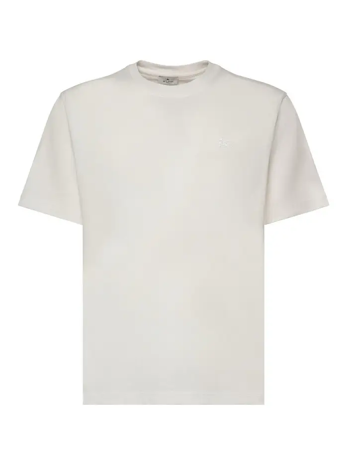 Etro T-shirt in cotone con logo Bianco