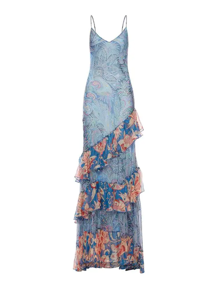 Etro Vestito Lungo Multicolore
