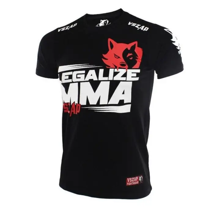 T-shirt Muay Thai da uomo Running Fitness Sport Manica corta Outdoor Boxe Wrestling Tute Estate Traspirante Quick Dry Top 6XL