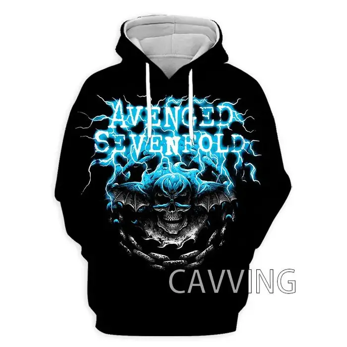Felpe con cappuccio e stampa 3D Avenged Sevenfold Rock, nuove alla moda da donna/uomo, felpe con cappuccio Harajuku, top H03 5XL