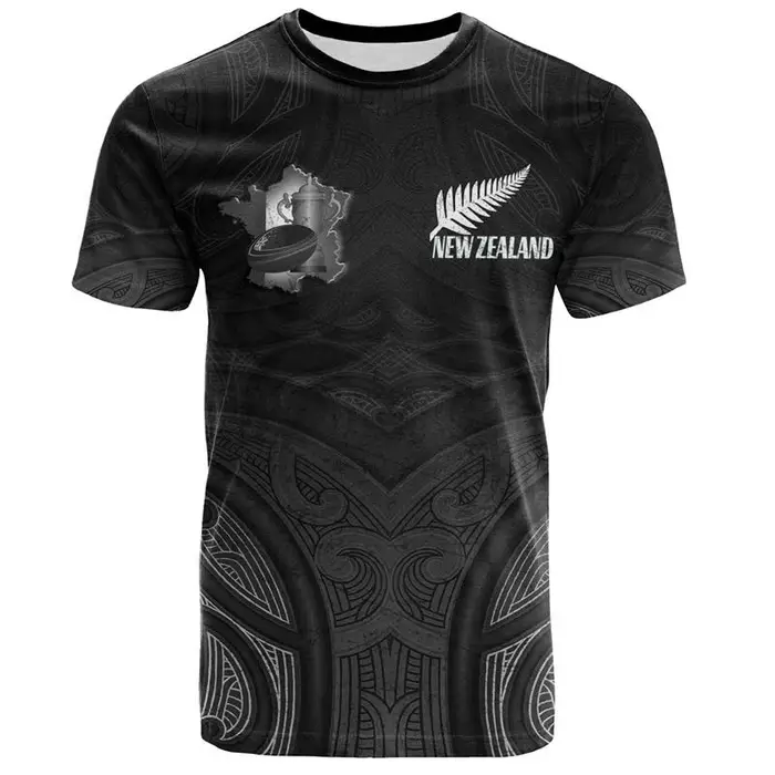 T-shirt Stampa Palla da Rugby Maori Nuova Zelanda 3D Sport Fitness Asciugatura Rapida per Uomo Bambino Moda Hawaiana Abbigliamento Palestra Top XL
