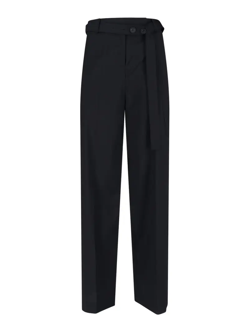 Eudon Choi Pantaloni In Lana Vergine Nero