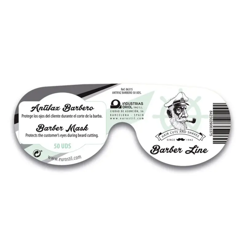 Eurostil Barber Line Maschera Barbero Nero Nero Pack 50un