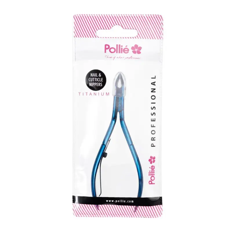 Eurostil Pinza per manicure 11 cm Blu titanio 1un