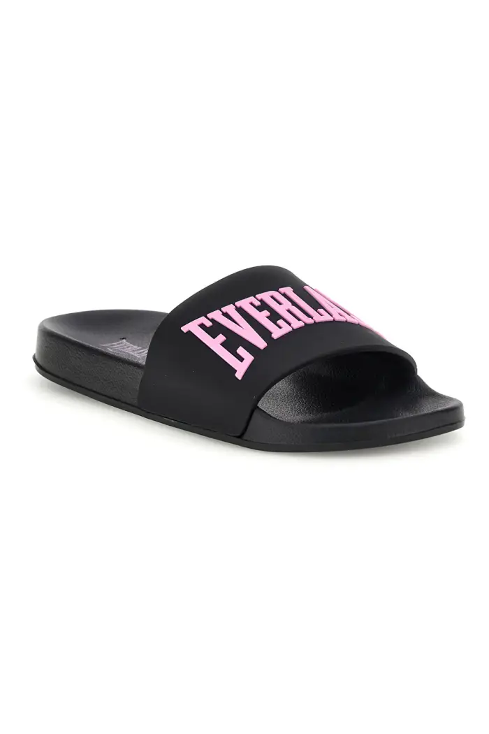 EVERLAST Ciabatte da piscina nere con logo rosa EV068WS [NERO]