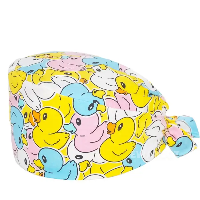 EWAKCOT berretto chirurgico cartone animato 100% cotone Berretti chirurgici da lavoro accessori medico infermiera Cappello per scrub