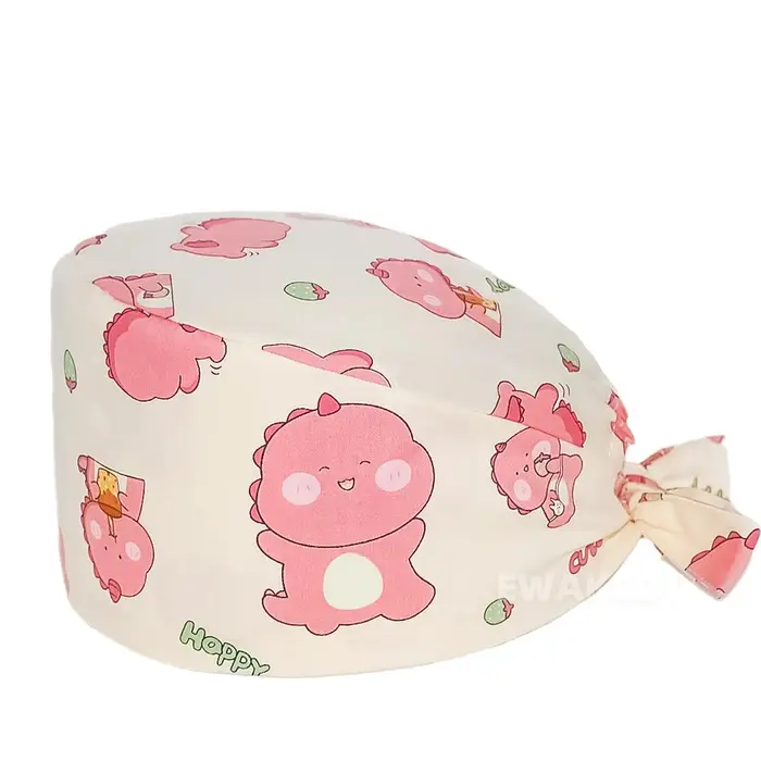 EWAKCOT berretto chirurgico cartone animato 100% cotone Berretti chirurgici da lavoro accessori medico infermiera Cappello per scrub