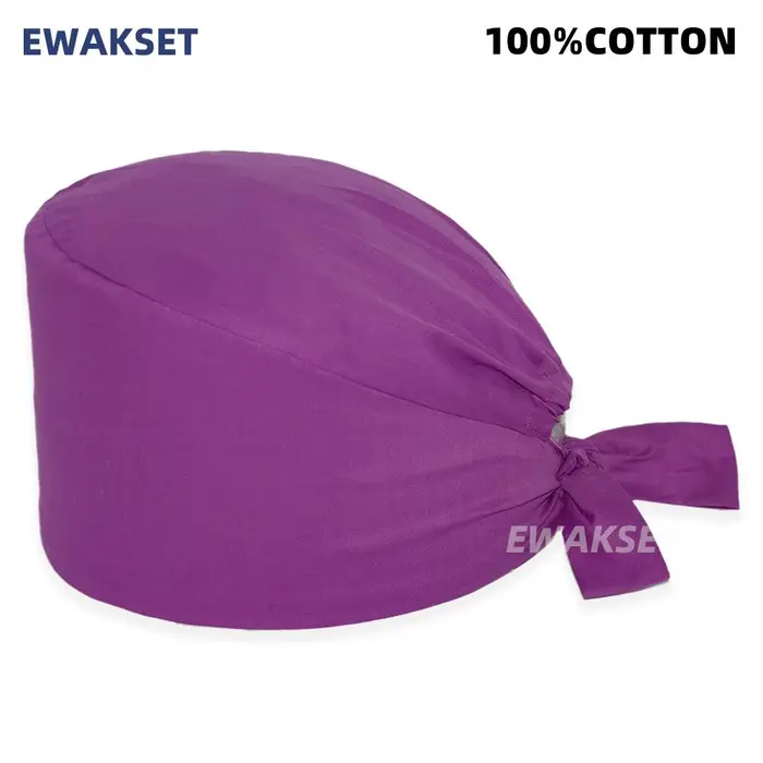EWAKCOT berretto chirurgico cartone animato 100% cotone Berretti chirurgici da lavoro accessori medico infermiera Cappello per scrub