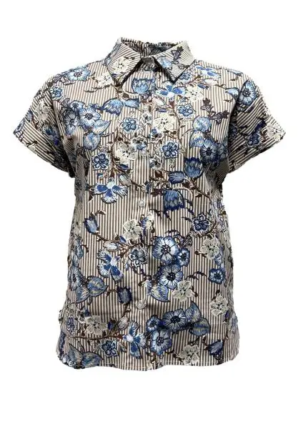 Extasy Camicia riga-fiore coulisse