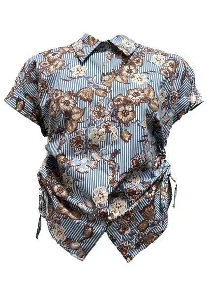 Extasy Camicia riga-fiore coulisse