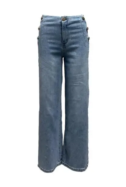 Extasy Jeans bottoni oro