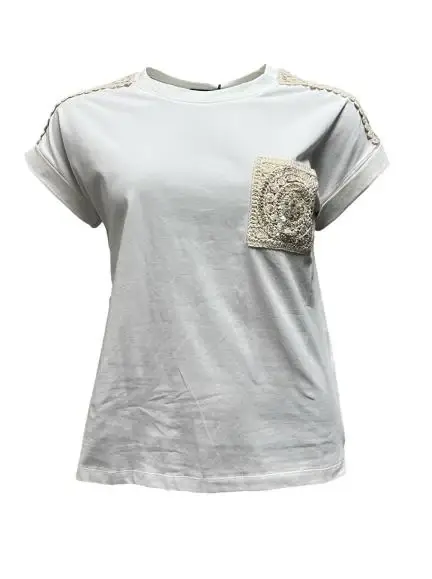 Extasy Maglia taschino spalle ricamo