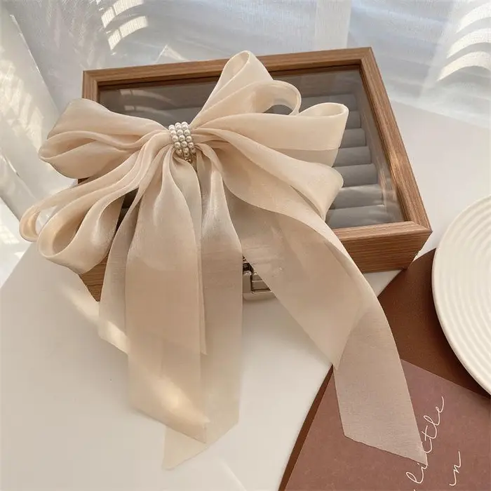 1 pezzo nuovo coreano moda fiocco per capelli tinta unita fermagli per capelli eleganti copricapo ragazze accessori per capelli per bambini