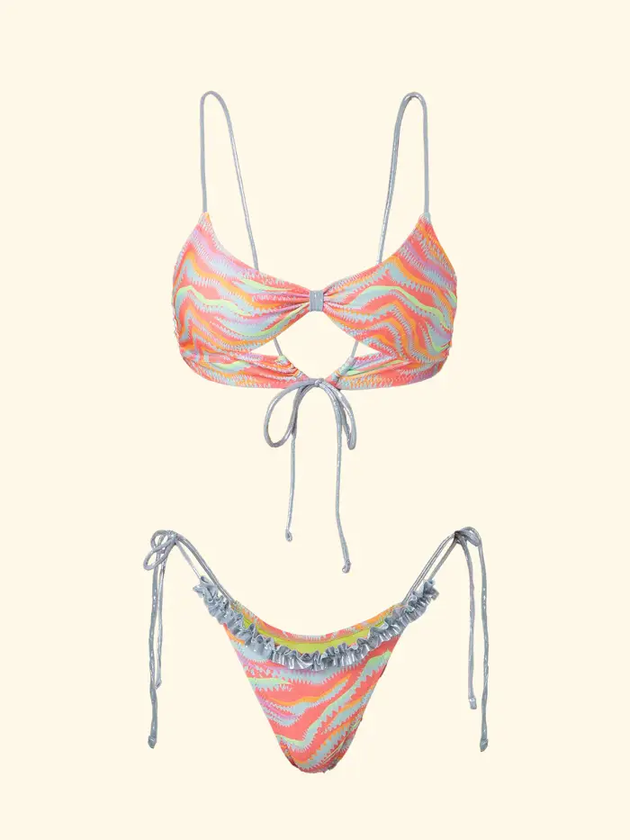 F**K Bikini Donna Top con Slip Regolabile Fantasia SW0352-X21