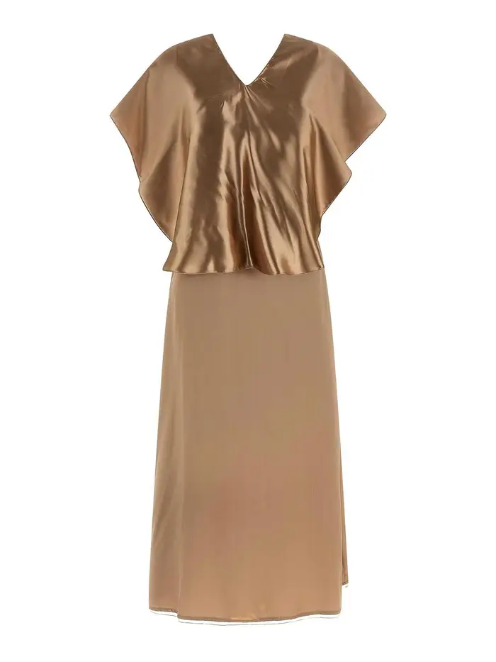 Fabiana Filippi Abito con mantello Beige