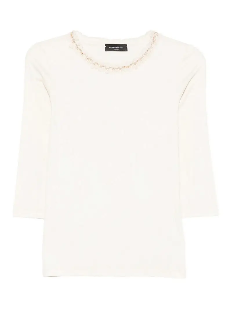 Fabiana Filippi Maglione di cotone Bianco