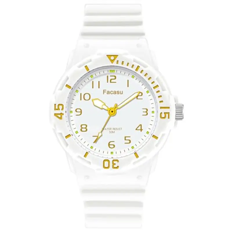 Facasu Orologio Analogico Bambini Ragazzi Ragazze, Orologio al quarzo impermeabile Fino a 50M, Cinturino Morbido Orologio Facile Leggere