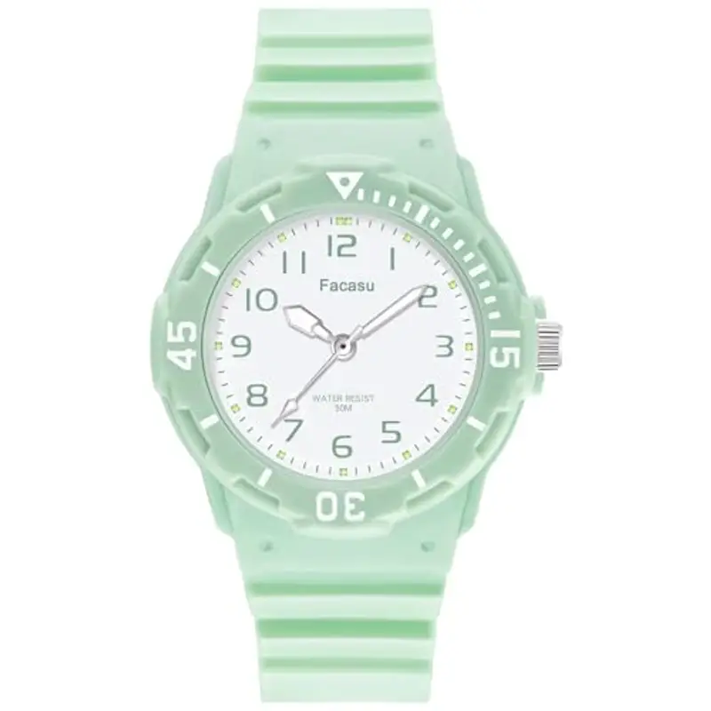 Facasu Orologio Analogico Bambini Ragazzi Ragazze, Orologio al quarzo impermeabile Fino a 50M, Cinturino Morbido Orologio Facile Leggere