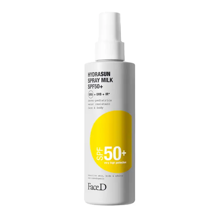 FaceD Hydrasun Spray Milk SPF50+ 150ml - Latte solare corpo alta prot