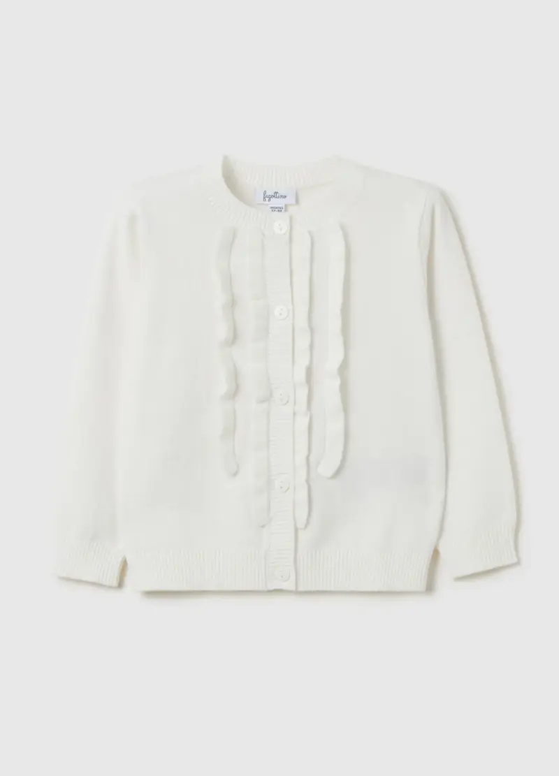 FAGOTTINO Cardigan Bambina Bianco 3983732