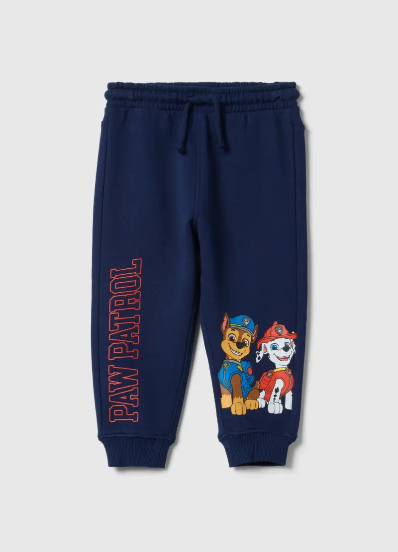 FAGOTTINO Pantaloni In Puro Cotone Blu Con Stampa Paw Patrol Per Bimbo, Bambino, Blu