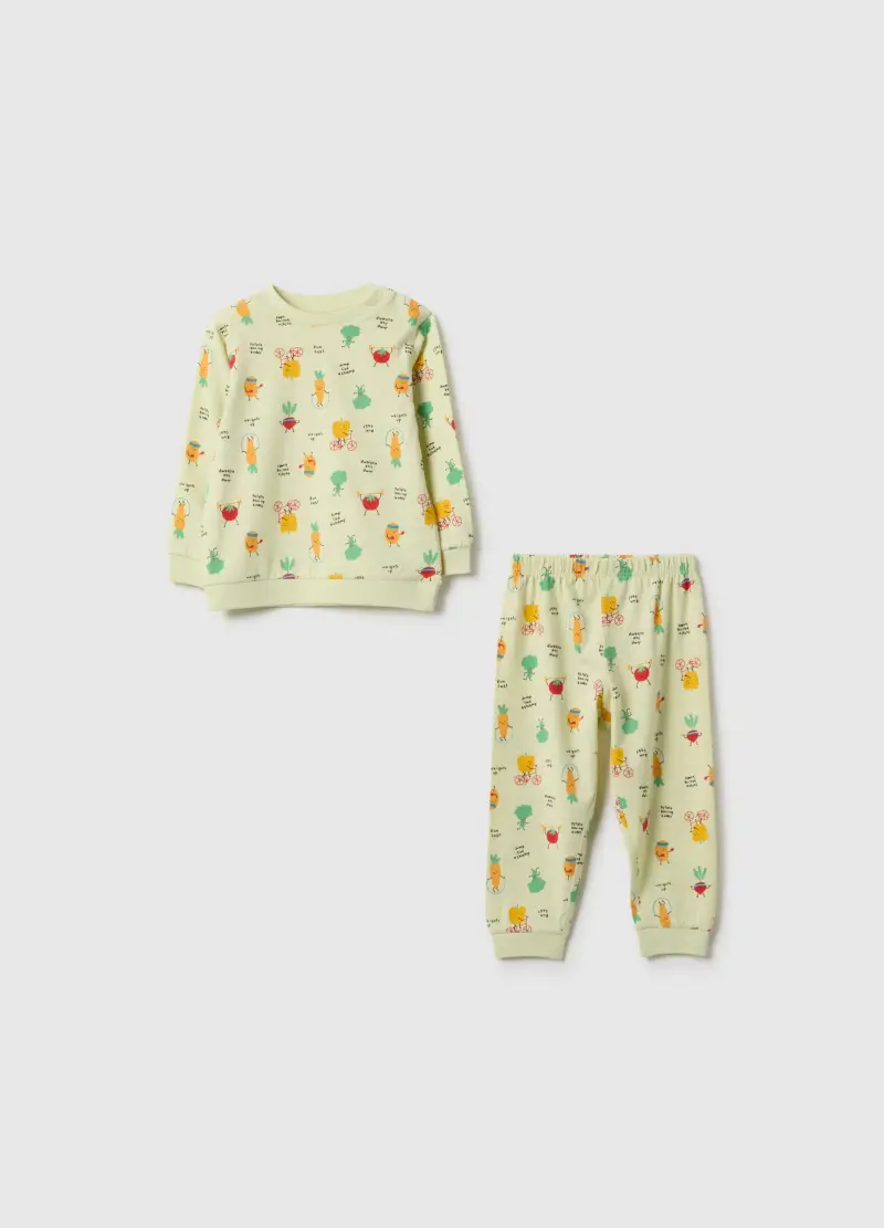 FAGOTTINO Pigiama Giallo Da Neonato In Puro Cotone Regular Fit Con Stampe, Bambino, Giallo