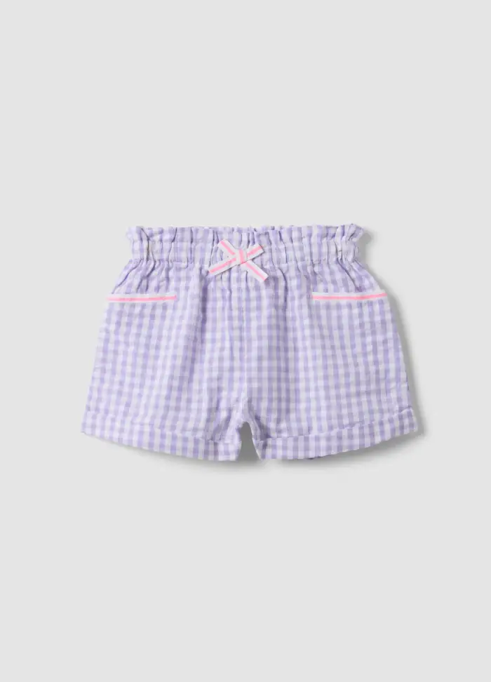 FAGOTTINO Shorts Viola In Puro Cotone, Bambina, Viola