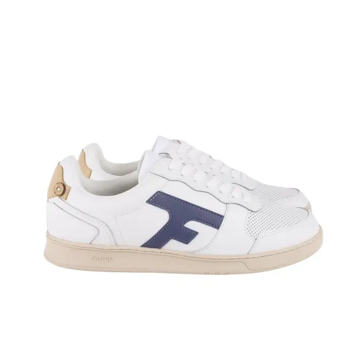 Faguo Scarpe da basket in pelle Hazel Blanc
