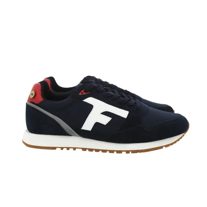 Faguo Scarpe da ginnastica Syn Woven Suede Bleu