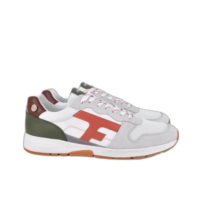 Faguo Scarpe da ginnastica suède synthétique Olive Blanc