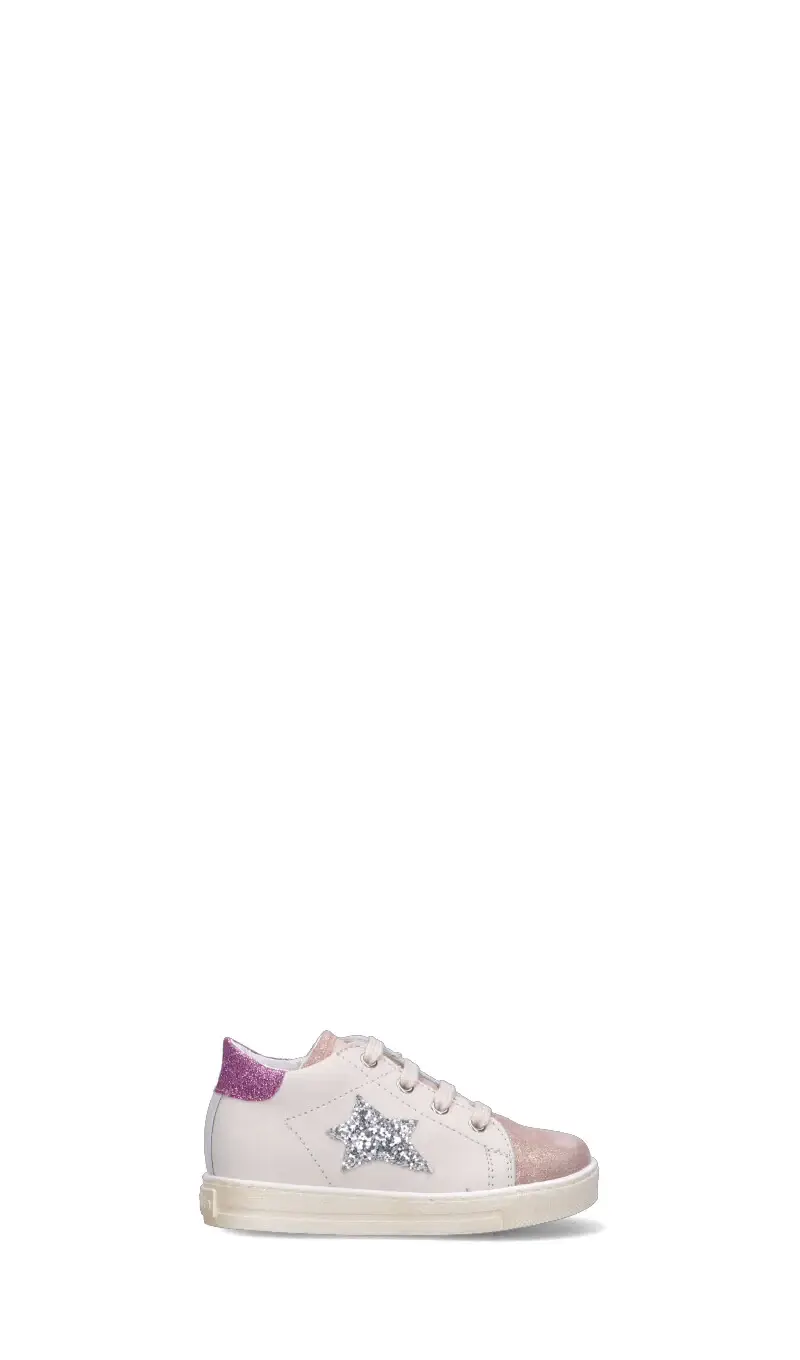 FALCOTTO Sneaker bimba beige/rosa/viola in pelle Vario