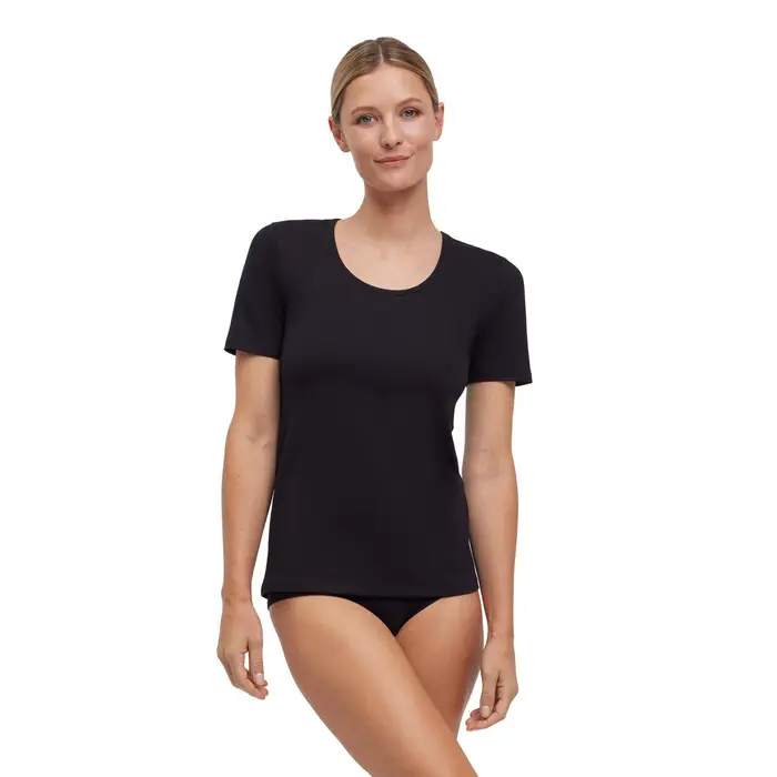 FALKE 2-Pack Donna T-Shirt Daily Comfort Nero