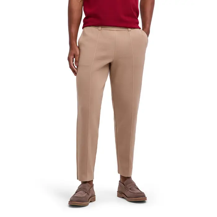 Cotton Knit Uomo Pantaloni Marrone