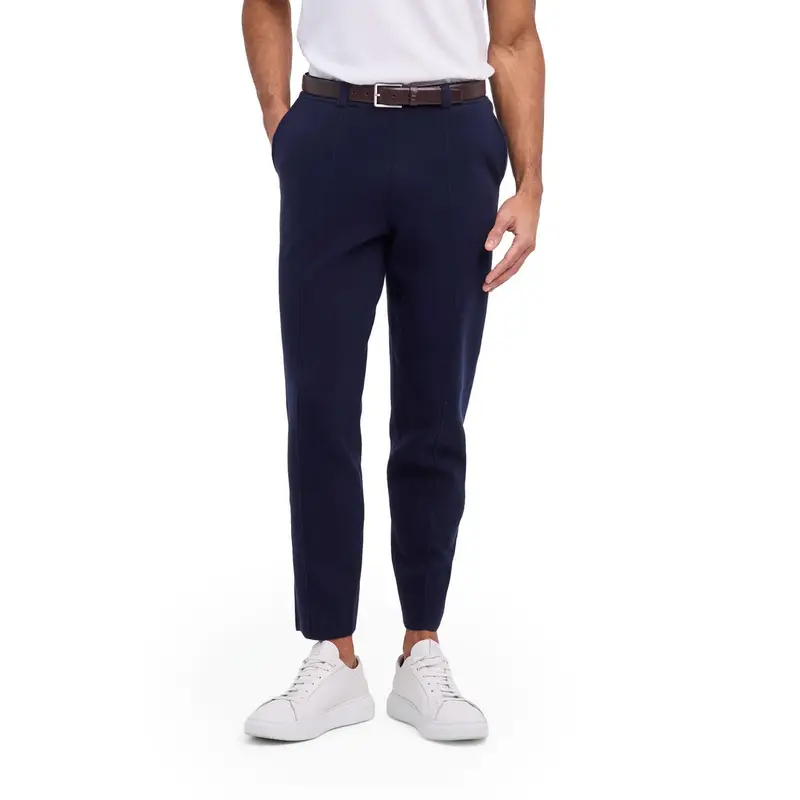 FALKE Cotton Milano Knit Uomo Pantaloni Blu