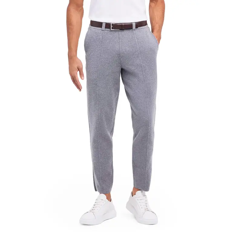 FALKE Cotton Milano Knit Uomo Pantaloni Grigio