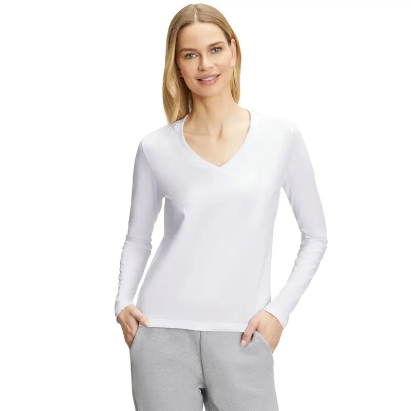 FALKE Donna Maglia a manica lunga Bianco