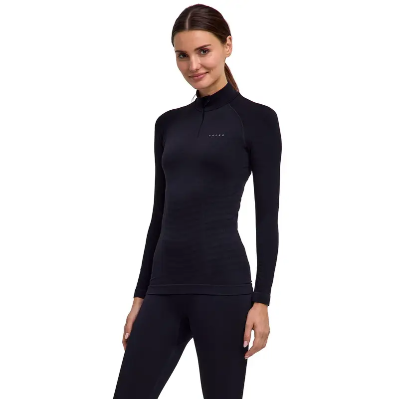 FALKE Donna Maglia a manica lunga Maximum Warm Nero