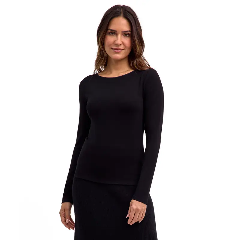 FALKE Donna Maglia a manica lunga Nero