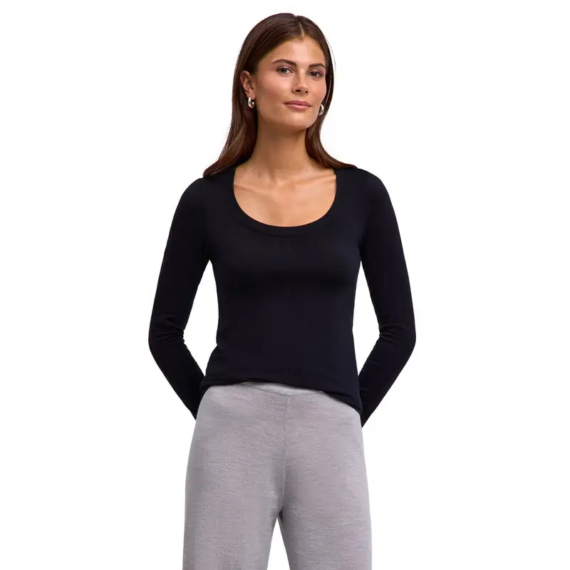 FALKE Donna Maglia a manica lunga Nero