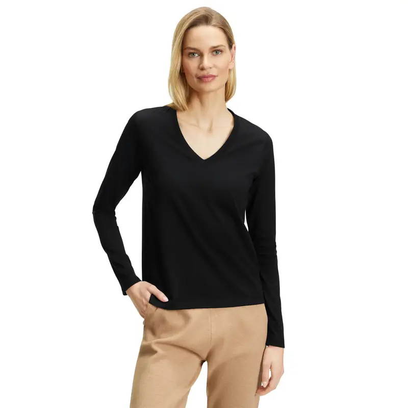 FALKE Donna Maglia a manica lunga Nero