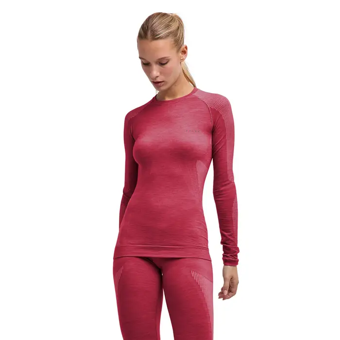 FALKE Donna Maglia a manica lunga Wool-Tech Light Rosso