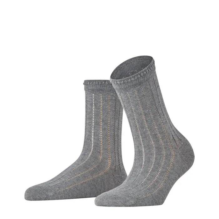 Eyelet Donna Calze Grigio
