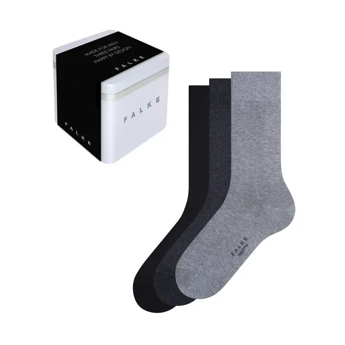 Happy Box 3-Pack Uomo Calze Multicolore