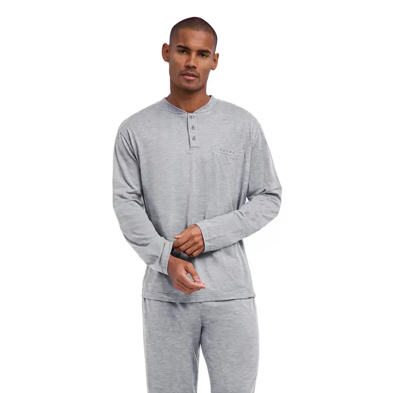 FALKE Lounge Uomo Maglia a manica lunga Grigio