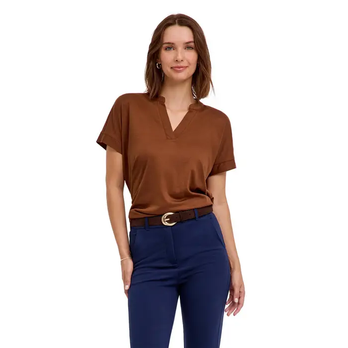 Lyocell Balance Donna Polo shirt Marrone