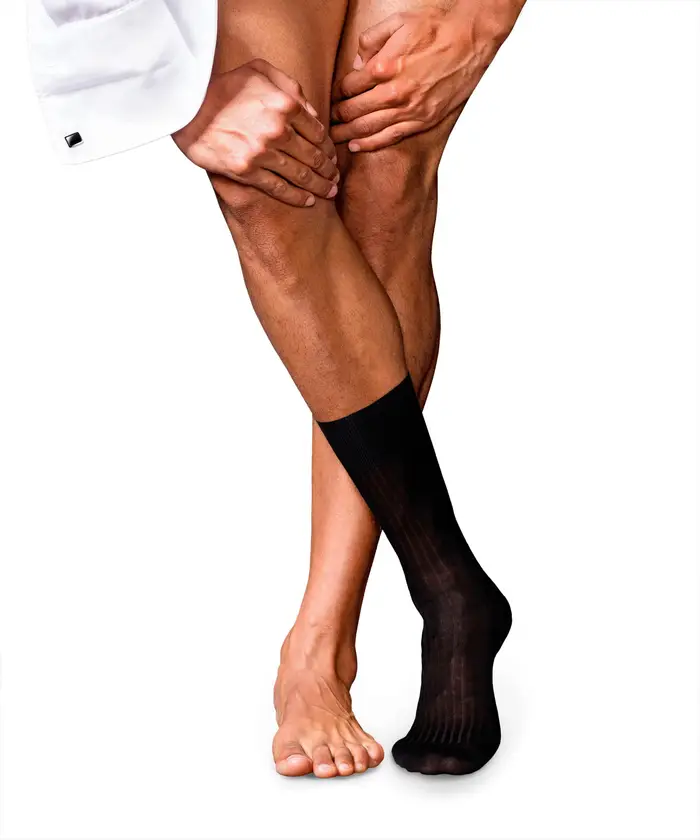FALKE No 10 Pure Fil d´Écosse Uomo Calze Nero