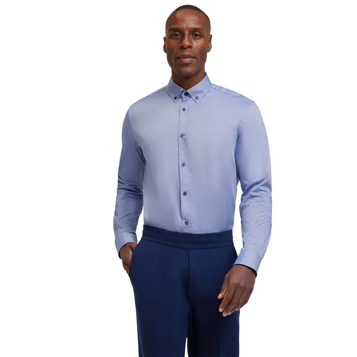 Oxford Uomo Camicia Blu