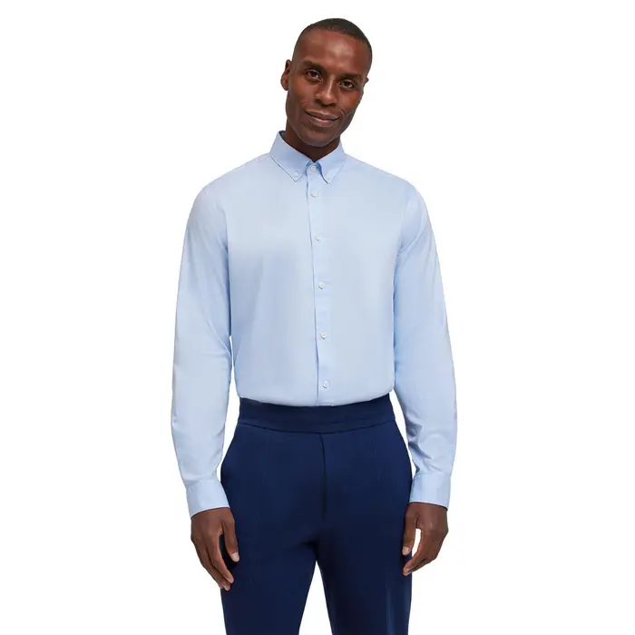 Oxford Uomo Camicia Blu