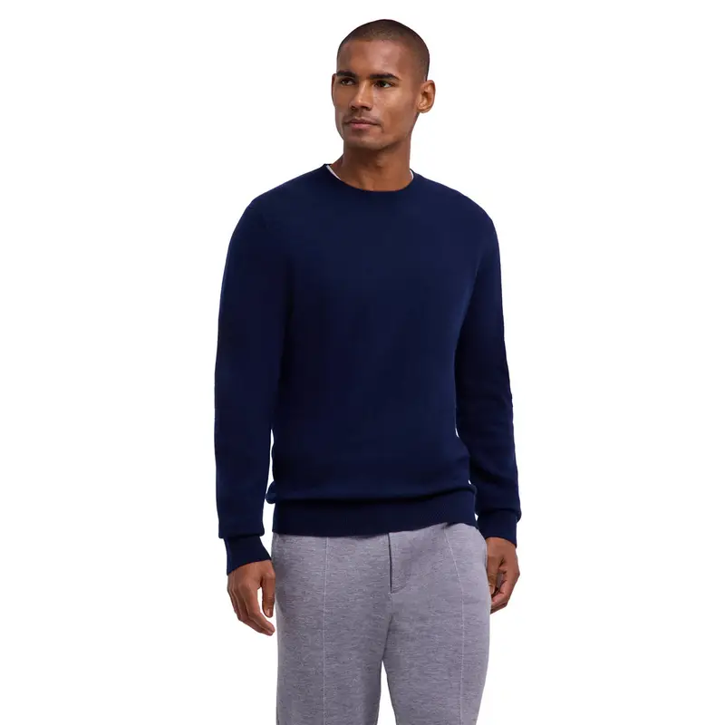 FALKE Pure Cashmere Uomo Pullover Blu