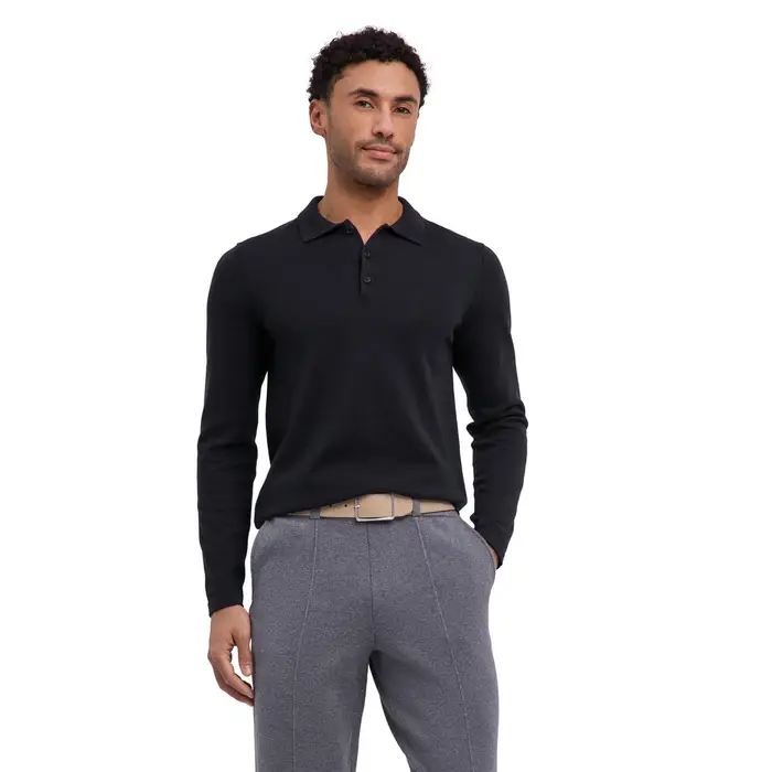 Pure Cotton Uomo Polo shirt Nero